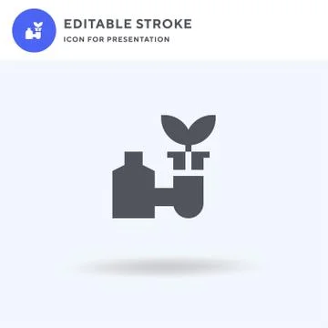 Gmo Test icon vector, filled flat sign, solid pictogram isolated on white, logo Stock Illustration