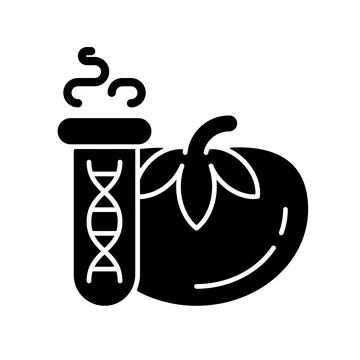 GMO testing black glyph icon 库存插图