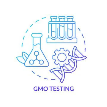 GMO testing blue gradient concept icon Stock Illustration