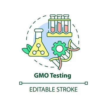 GMO testing concept icon Stock Illustration