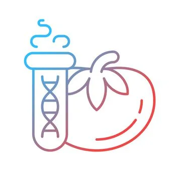 GMO testing gradient linear vector icon Stock Illustration