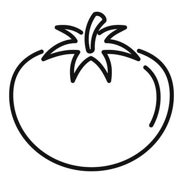 Gmo tomato icon outline vector. Dna food 스톡 일러스트