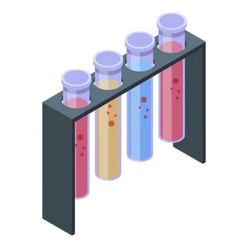 Gmo tubes lab icon, isometric style Illustrazione stock