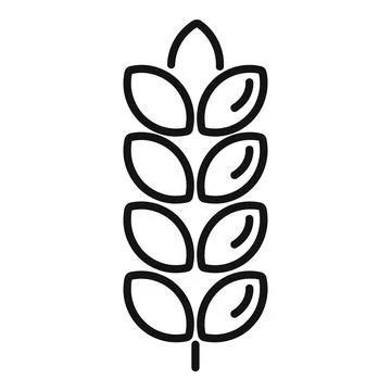 Gmo wheat icon outline vector. Dna food 스톡 일러스트