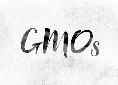 GMOs Concept Painted in Ink Stock Illustration
