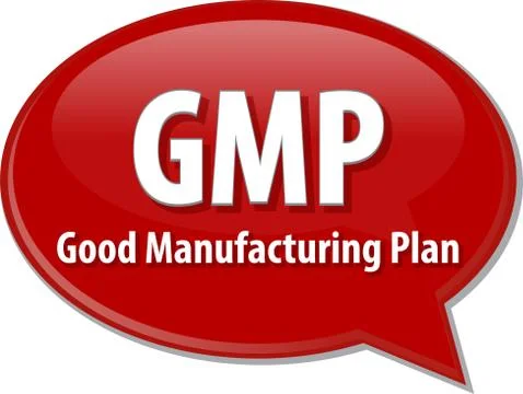 GMP acronym word speech bubble illustration Stock Illustration
