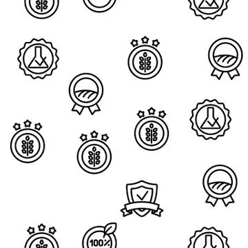 Gmp Certified Mark Vector Seamless Pattern イラスト素材