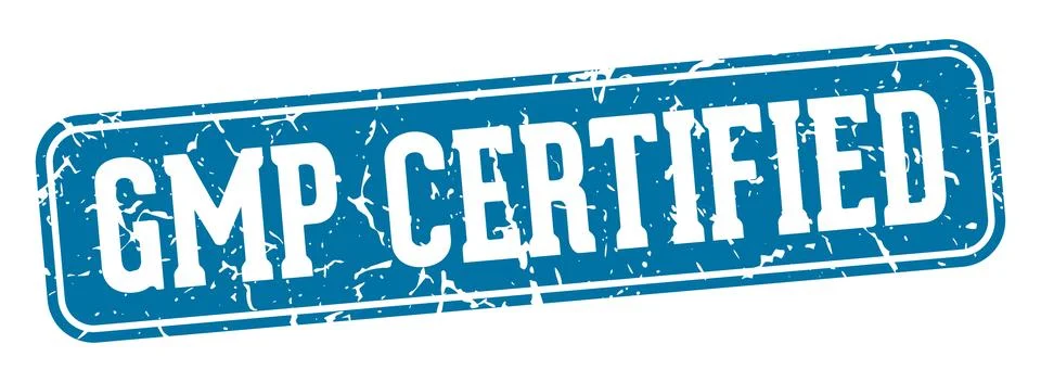Gmp certified rectangular sign. gmp certified stamp イラスト素材