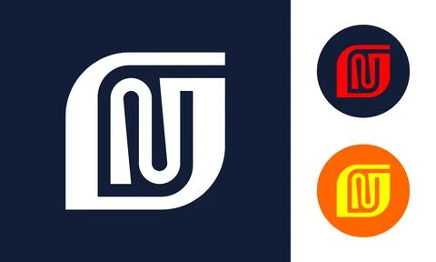 GN Creative Monogram Corporate Identity Logo Stock Illustration