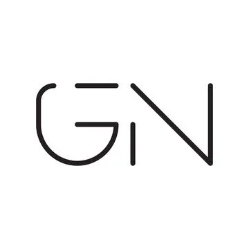 Gn initial letter vector logo icon Stock Illustration
