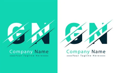 GN Letter Logo Vector Design Template Elements Stock Illustration