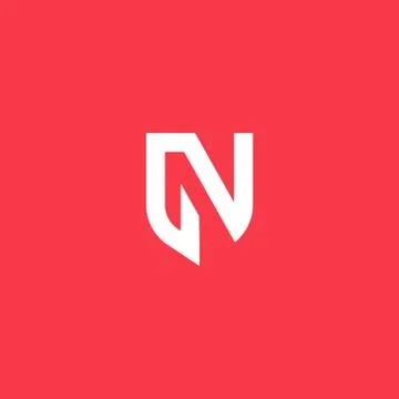 GN or NG logo design. letter GN in the shield , vector illustration Stock Illustration
