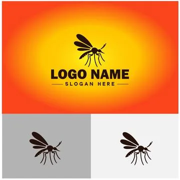 Gnat logo vector art icon graphics for business brand icon mosquito logo te.. Stock Illustration