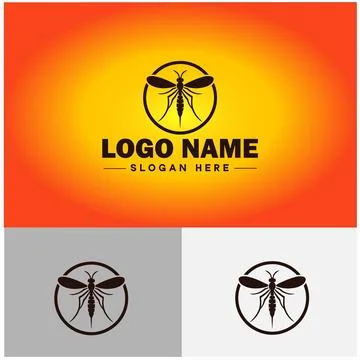 Gnat logo vector art icon graphics for business brand icon mosquito logo te.. Stockillustratie