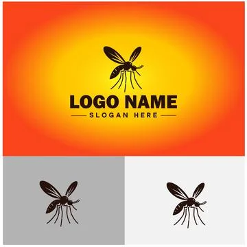 Gnat logo vector art icon graphics for business brand icon mosquito logo te.. Stockillustratie