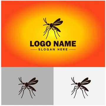 Gnat logo vector art icon graphics for business brand icon mosquito logo te.. Stock Illustration
