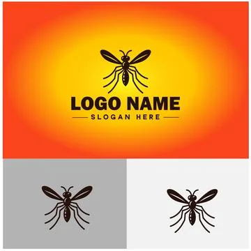 Gnat logo vector art icon graphics for business brand icon mosquito logo te.. 스톡 일러스트