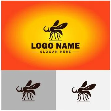 Gnat logo vector art icon graphics for business brand icon mosquito logo te.. 스톡 일러스트