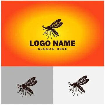 Gnat logo vector art icon graphics for business brand icon mosquito logo te.. Stock Illustration