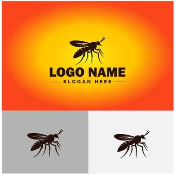 Gnat logo vector art icon graphics for business brand icon mosquito logo te.. Stockillustratie