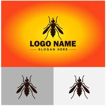 Gnat logo vector art icon graphics for business brand icon mosquito logo te.. Stockillustratie