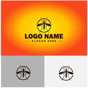 Gnat logo vector art icon graphics for business brand icon mosquito logo te.. Stockillustratie