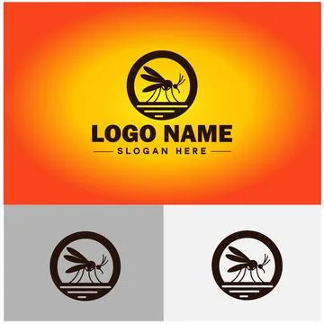 Gnat logo vector art icon graphics for business brand icon mosquito logo te.. Stock Illustration