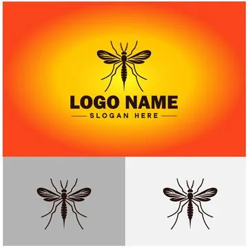 Gnat logo vector art icon graphics for business brand icon mosquito logo te.. Stockillustratie
