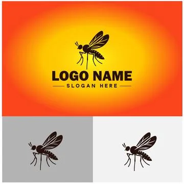 Gnat logo vector art icon graphics for business brand icon mosquito logo te.. Stockillustratie