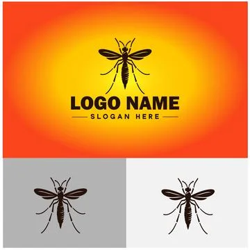 Gnat logo vector art icon graphics for business brand icon mosquito logo te.. Stock Illustration
