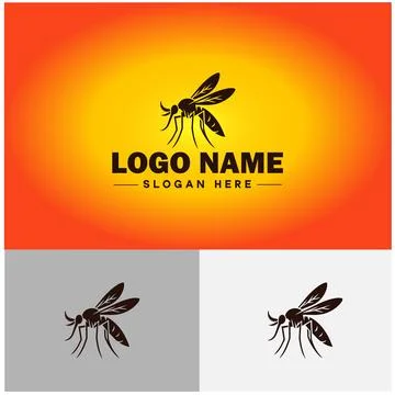 Gnat logo vector art icon graphics for business brand icon mosquito logo te.. Stockillustratie