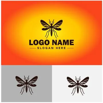 Gnat logo vector art icon graphics for business brand icon mosquito logo te.. 스톡 일러스트