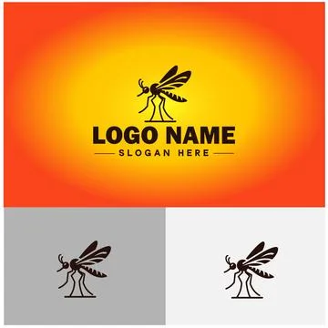 Gnat logo vector art icon graphics for business brand icon mosquito logo te.. Stockillustratie