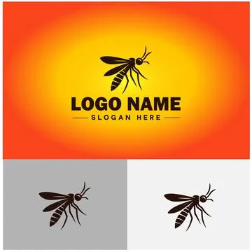 Gnat logo vector art icon graphics for business brand icon mosquito logo te.. Stockillustratie