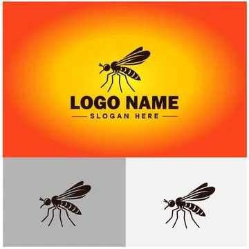 Gnat logo vector art icon graphics for business brand icon mosquito logo te.. Stockillustratie