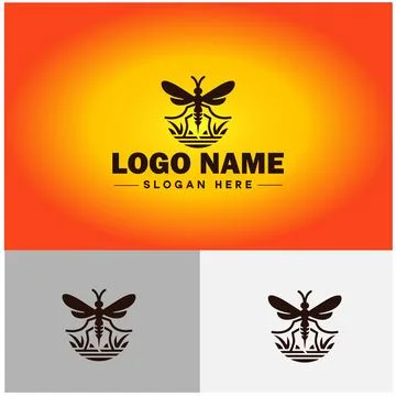 Gnat logo vector art icon graphics for business brand icon mosquito logo te.. Stockillustratie