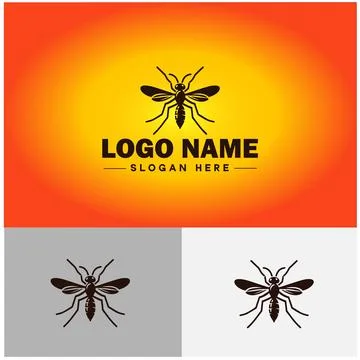 Gnat logo vector art icon graphics for business brand icon mosquito logo te.. Stockillustratie