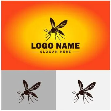 Gnat logo vector art icon graphics for business brand icon mosquito logo te.. 스톡 일러스트