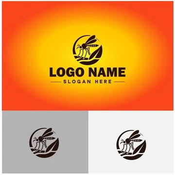 Gnat logo vector art icon graphics for business brand icon mosquito logo te.. Illustrazione stock