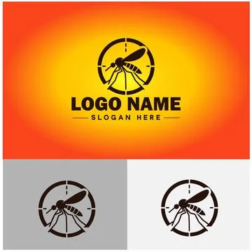Gnat logo vector art icon graphics for business brand icon mosquito logo te.. Stockillustratie