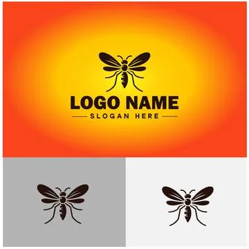 Gnat logo vector art icon graphics for business brand icon mosquito logo te.. Stock Illustration