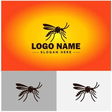 Gnat logo vector art icon graphics for business brand icon mosquito logo te.. Stockillustratie