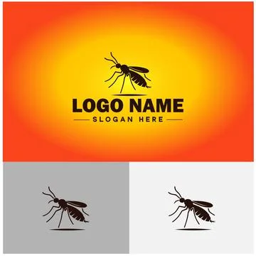 Gnat logo vector art icon graphics for business brand icon mosquito logo te.. 스톡 일러스트