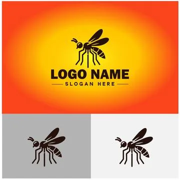 Gnat logo vector art icon graphics for business brand icon mosquito logo te.. Stockillustratie