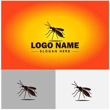 Gnat logo vector art icon graphics for business brand icon mosquito logo te.. Stockillustratie