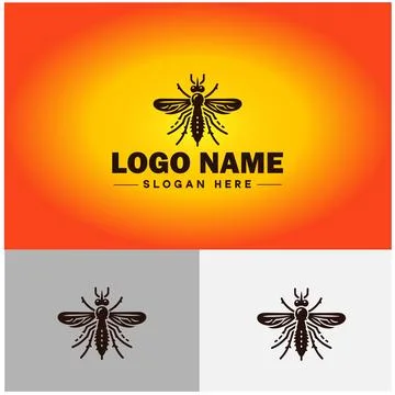Gnat logo vector art icon graphics for business brand icon mosquito logo te.. Stock Illustration