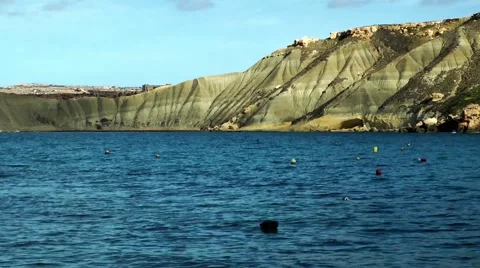 Gnejna Bay, Malta, Video stock 59755116