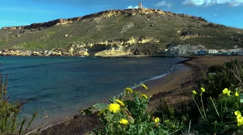 Gnejna Bay, Malta, Stock Footage 59755136