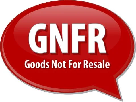 GNFR acronym word speech bubble illustration Stock Illustration