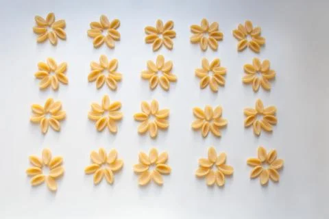 Gnocchetti pasta floral pattern Stock Photos